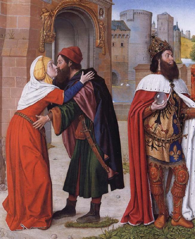 Master of Moulins The Meeting of Saints Joachim and Anne at the Golden Gate oil painting image